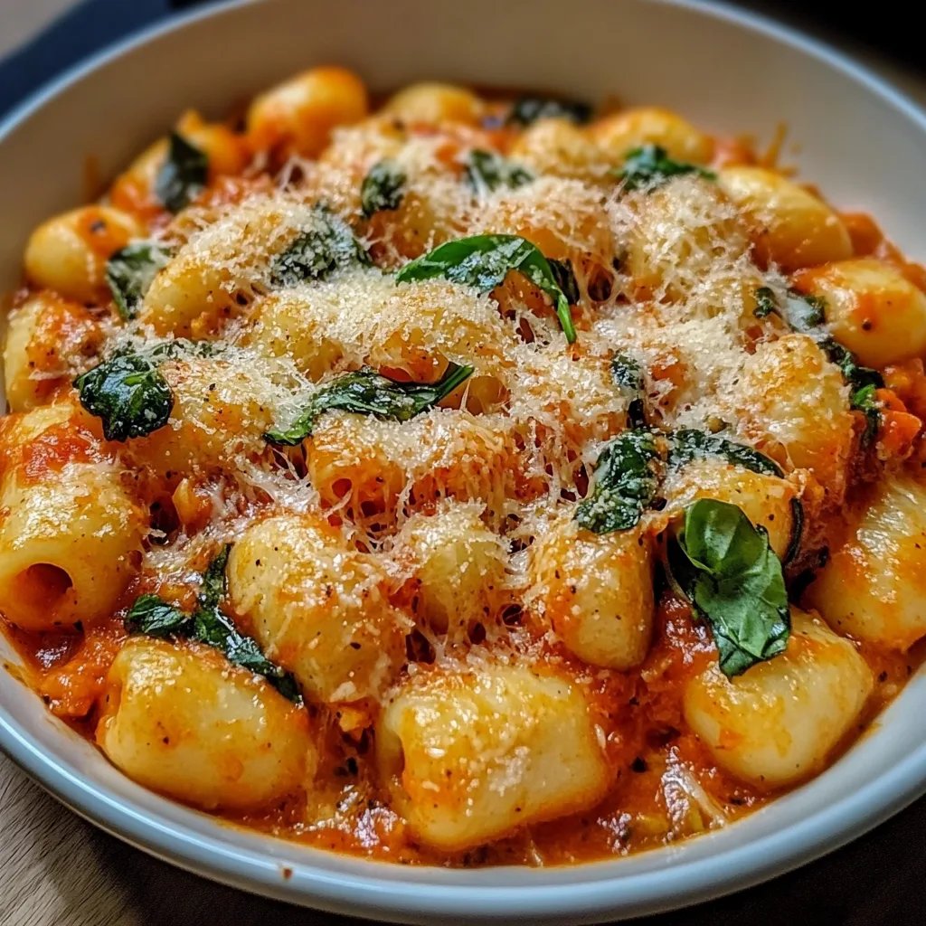 Gnocchi-Pfanne mit Tomate & Spinat