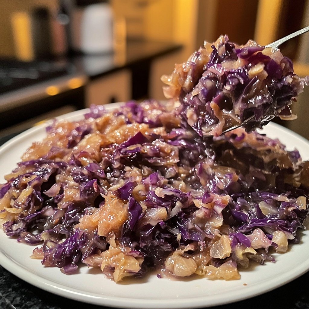 Rotkohl (deutsches Rezept für geschmorten Rotkohl)