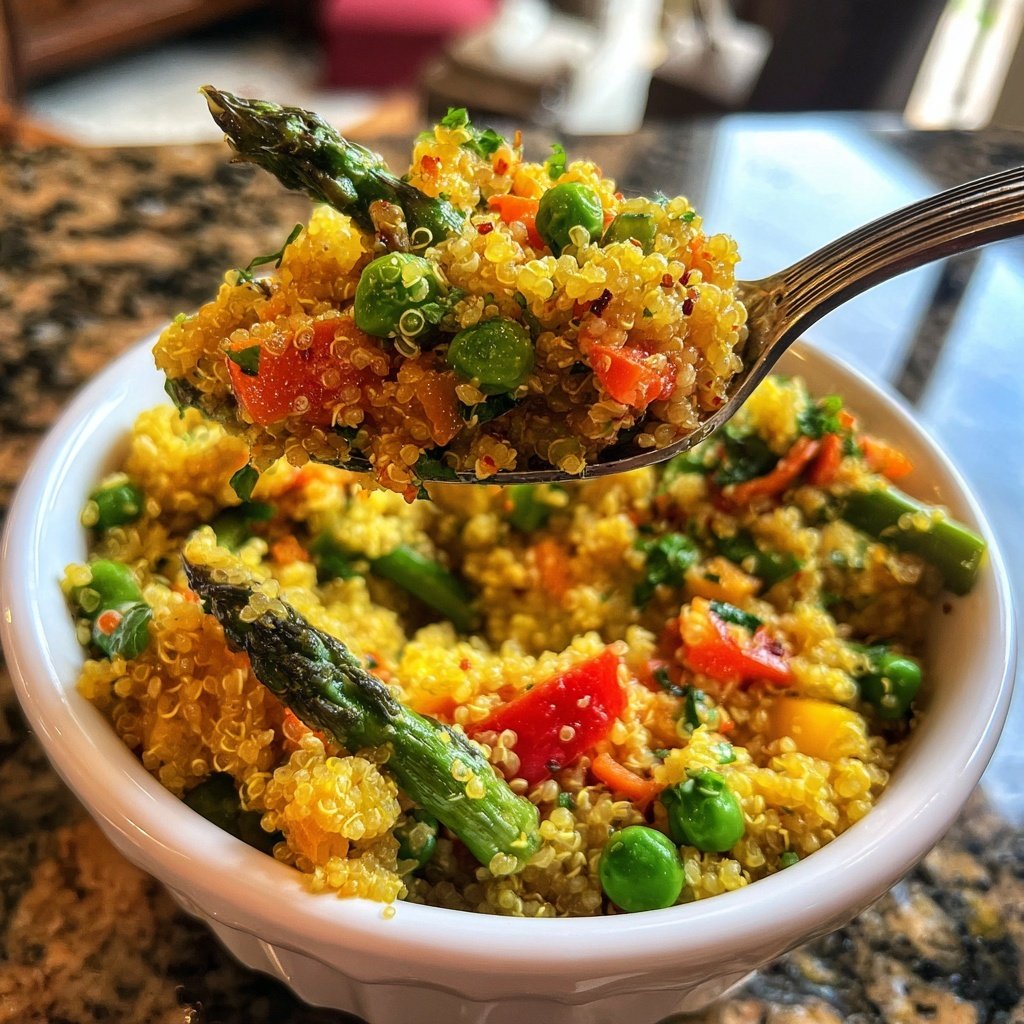 Frühlingsgemüse Quinoa Pilaf