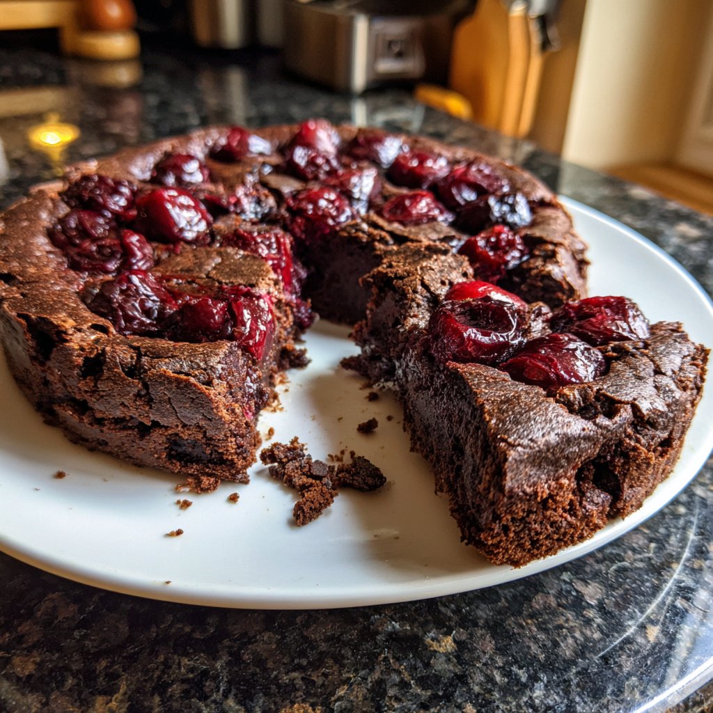 Dunkler Schokoladen Kuchen Balsamico Kirschen