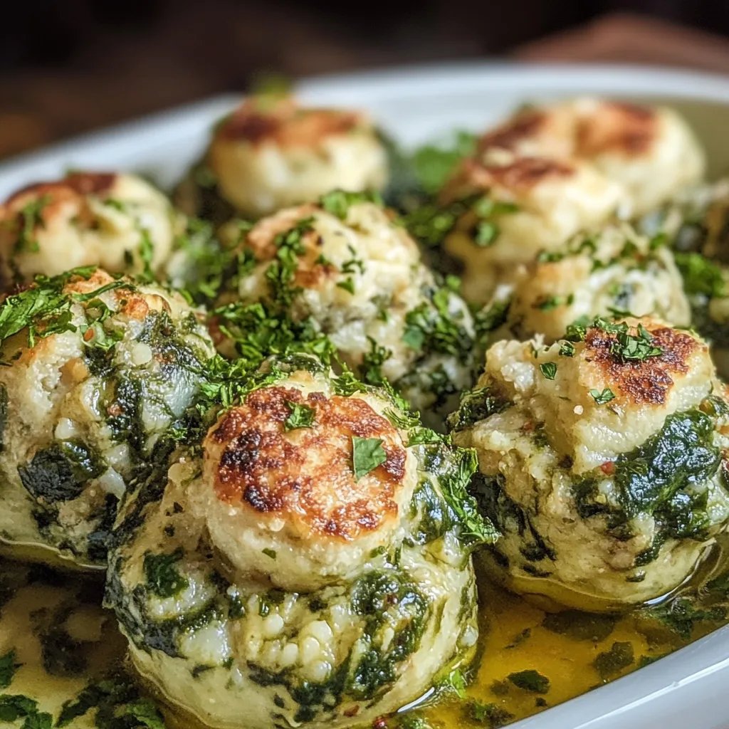 Proteinreiche Spinatknödel