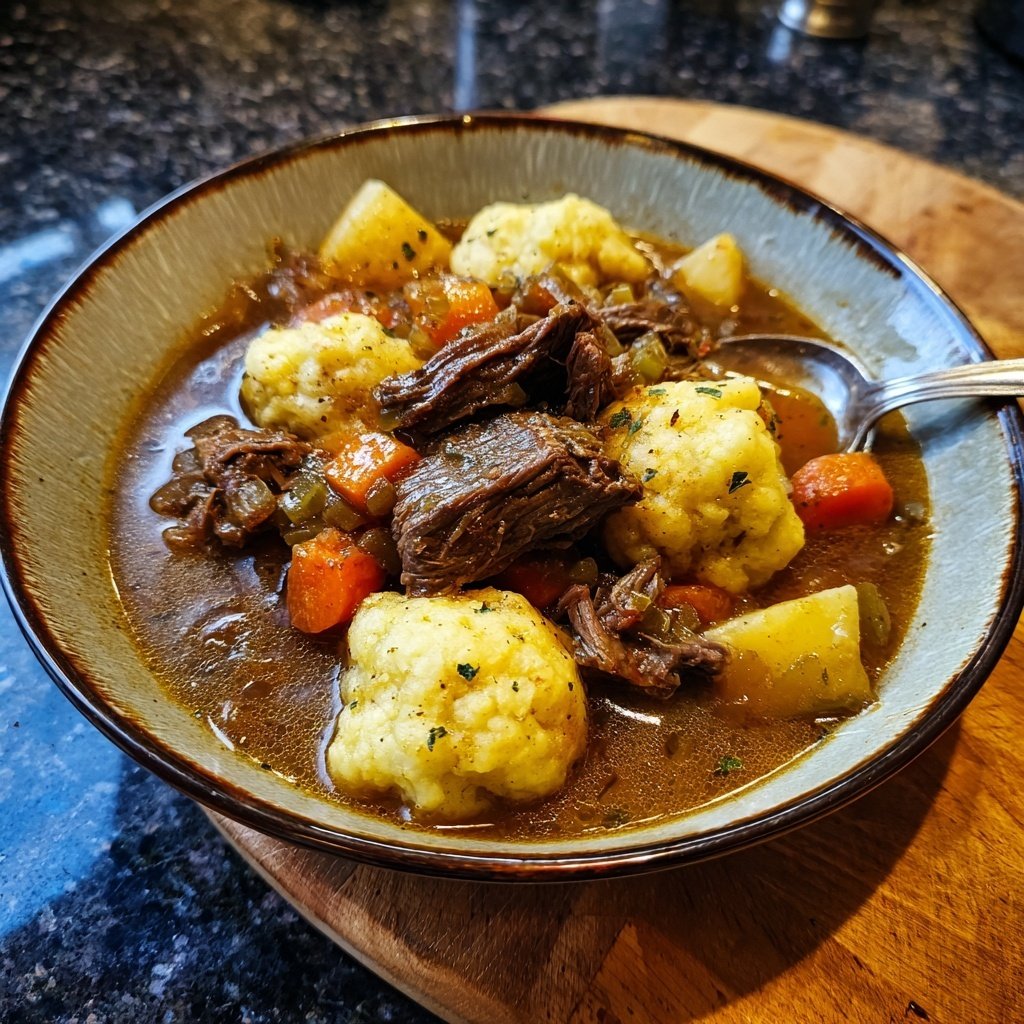 Jamaikanischer Rindereintopf mit Klößchen