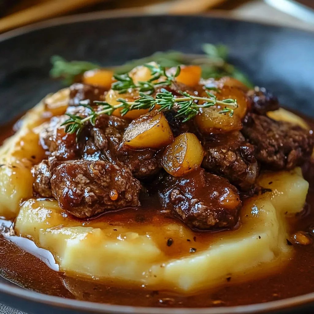 Hackfleisch mit Bratensauce auf cremigem Kartoffelpüree: Ein Unglaublich Essenzielles Rezept für 4 Personen