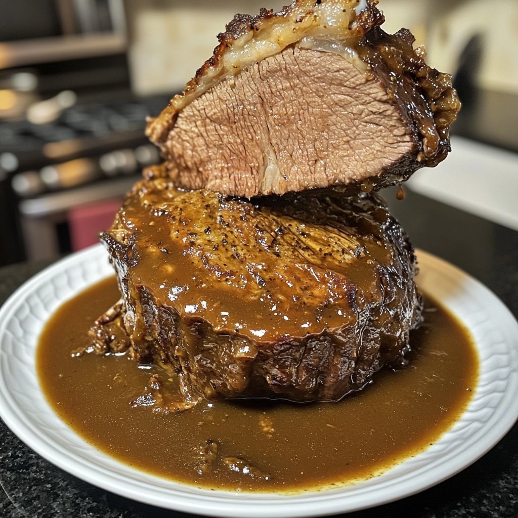 Deftiger Hausmannskost-Rinderbraten mit Rotkohl