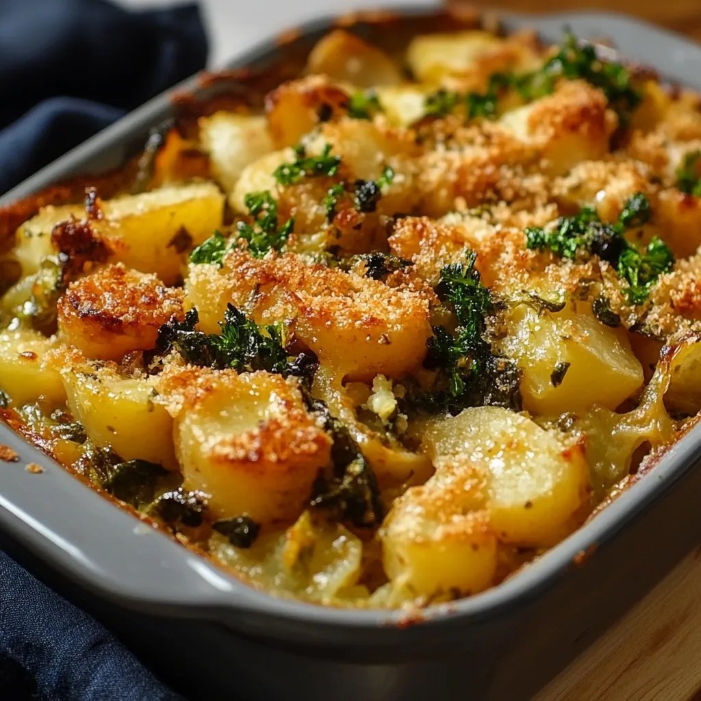 Kartoffel-Rosenkohl-Auflauf