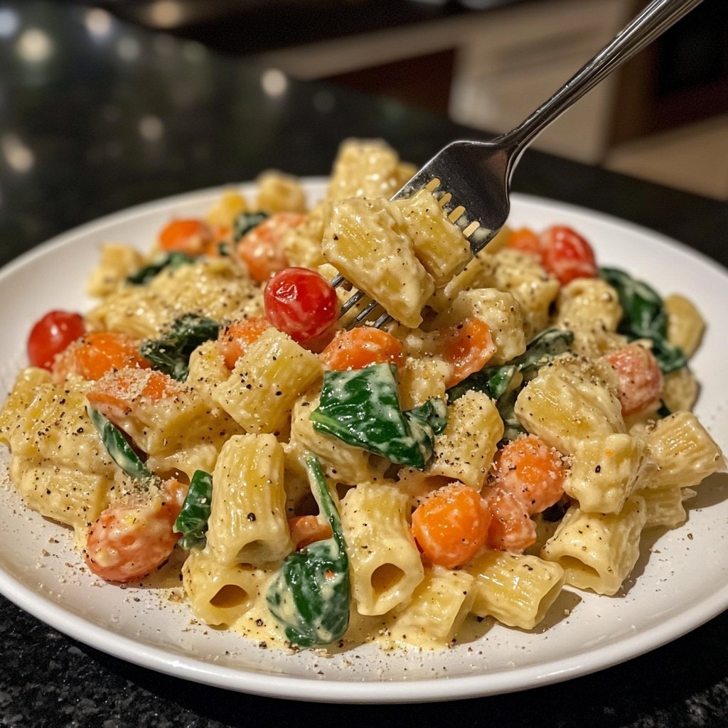 Schnelle-und-Einfache One-Pot-Pasta mit Wintergemüse