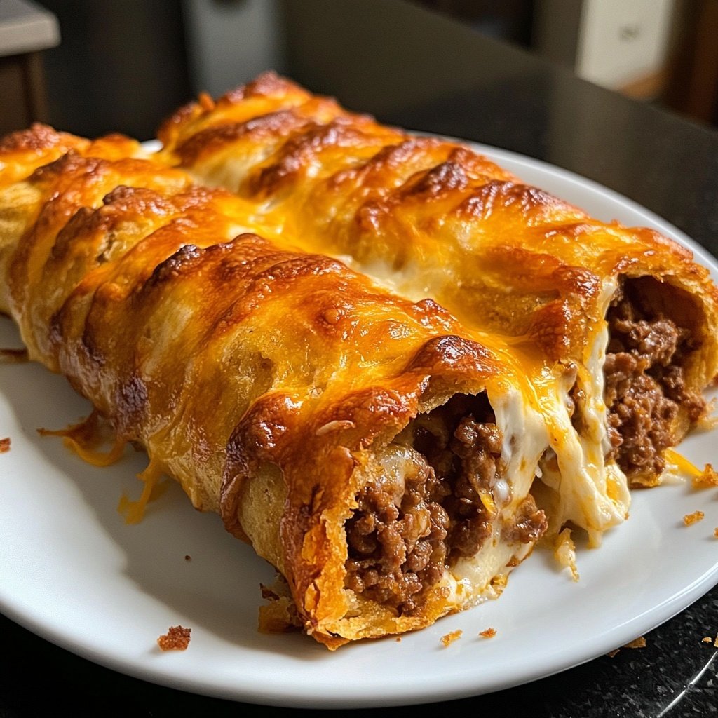 Hackfleisch-Käse-Rolle – Knusprig, Saftig & Einfach
