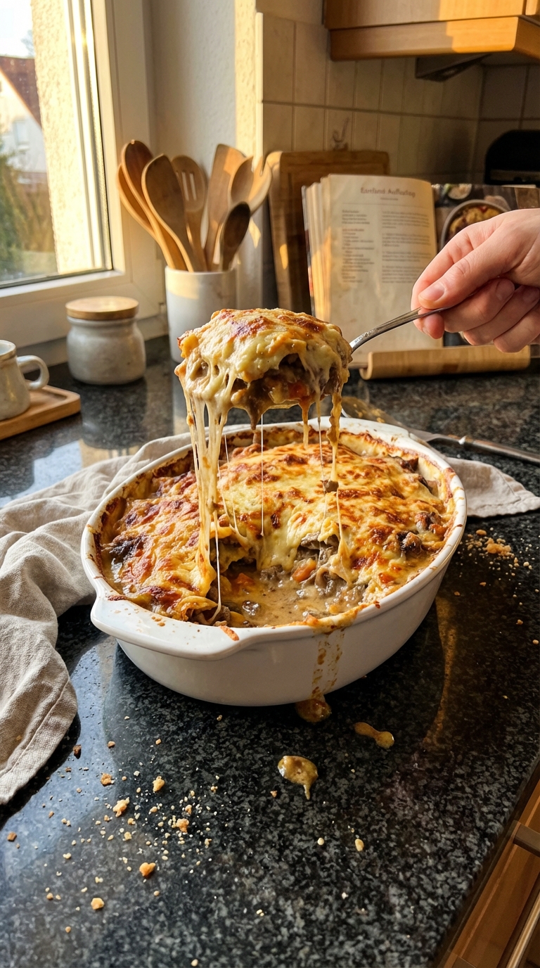 Rind Auflauf mit Cremiger Sauce