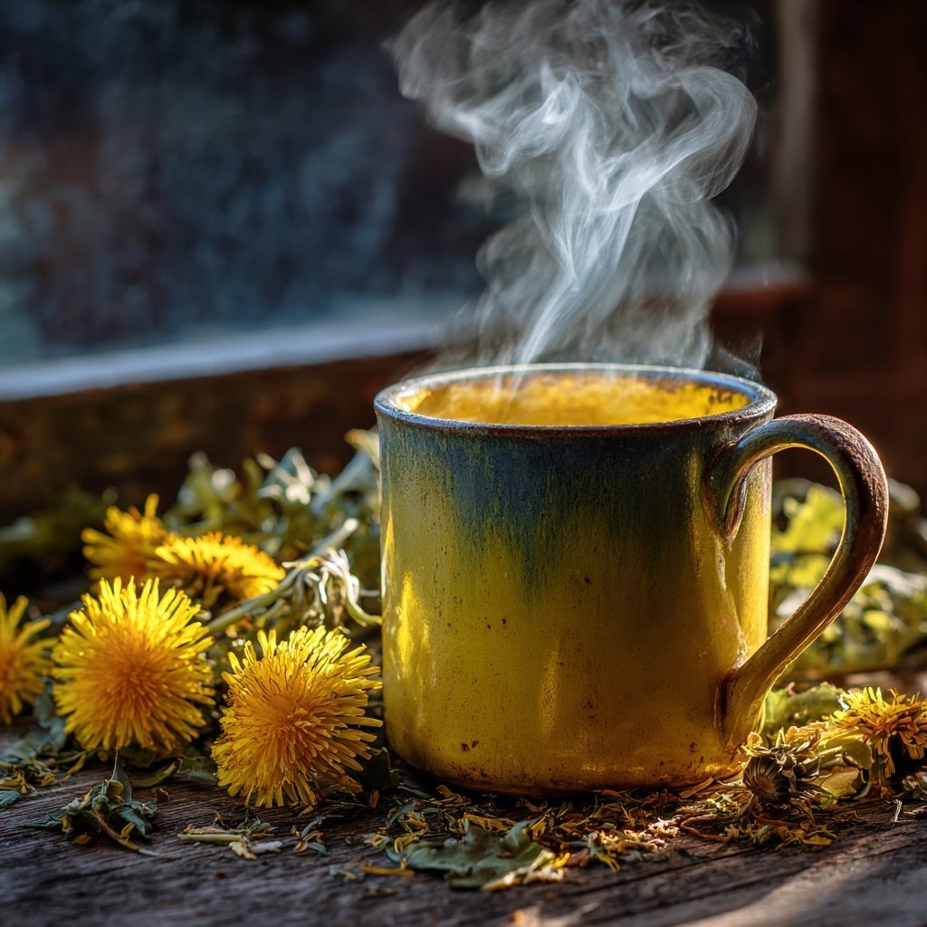 Heilender Löwenzahntee mit Zimt