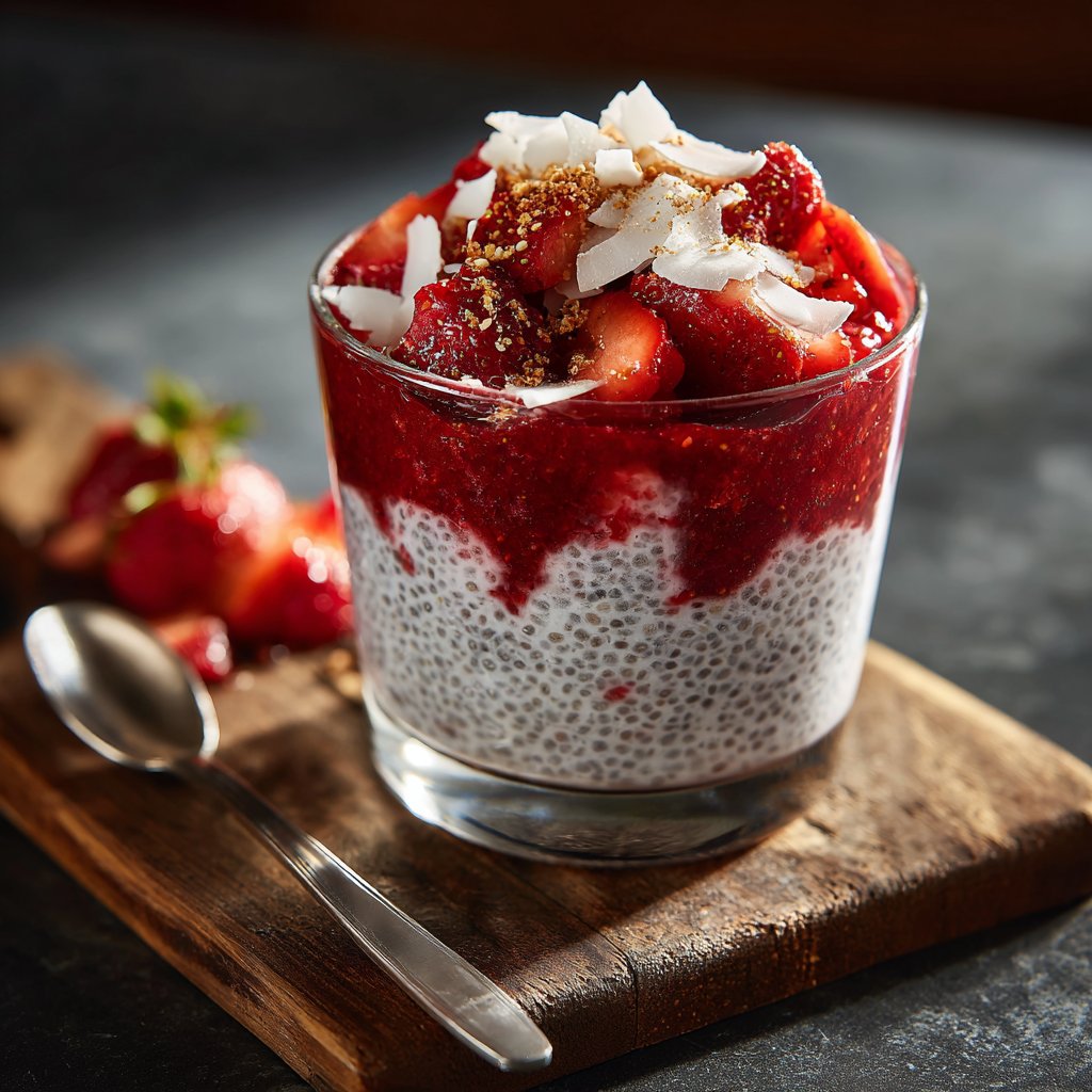 Dekadenter Erdbeer-Chia-Pudding
