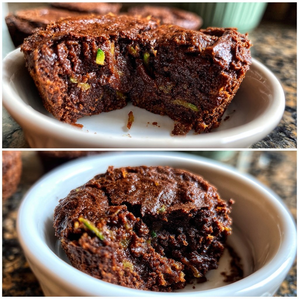 Zucchini Fudgy Brownie Bisse