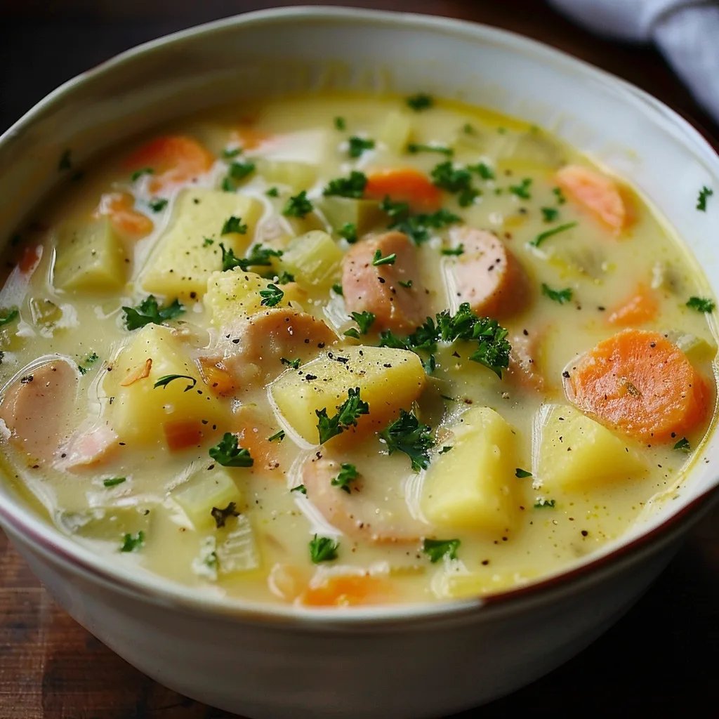 Kartoffelsuppe mit Würstchen