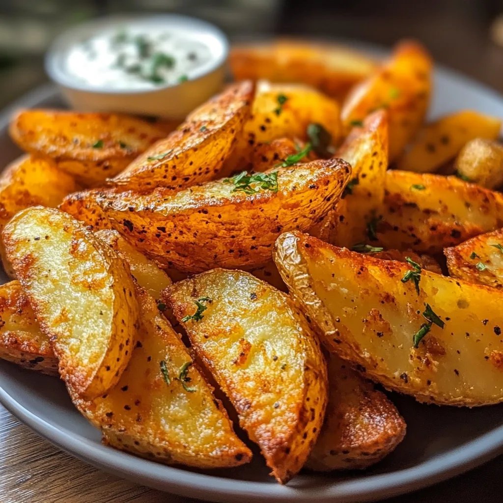 Knusprige Kartoffelspalten