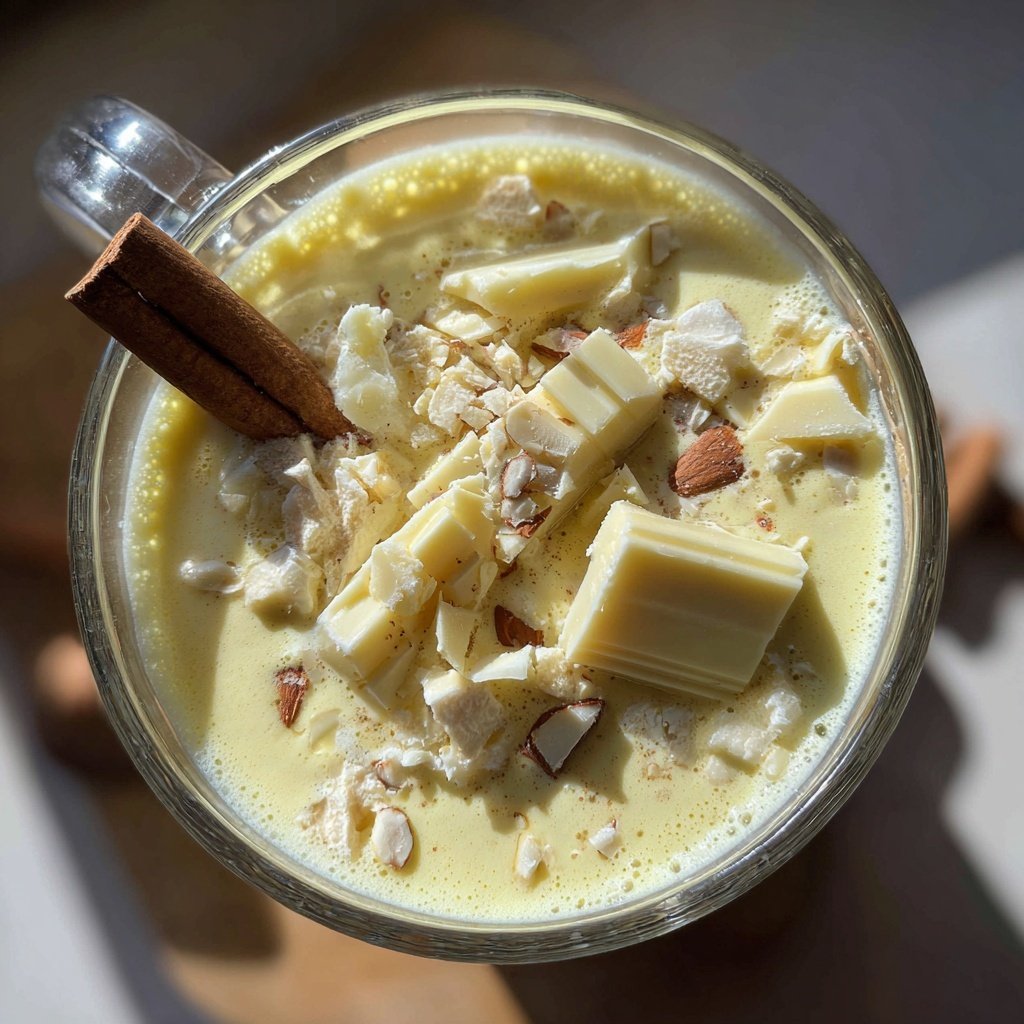 Eierpunsch mit weißer Schokolade