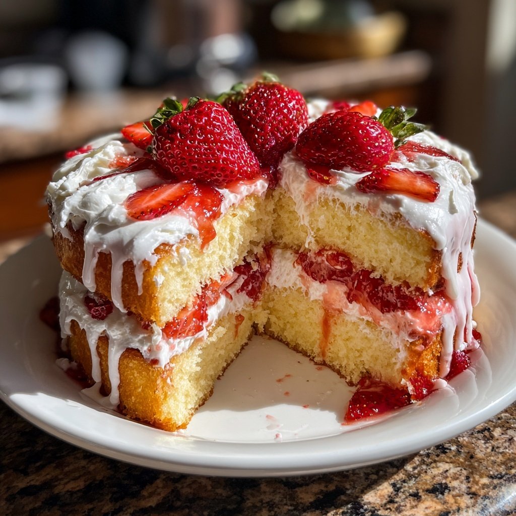 All-in-One Erdbeerkuchen Rezept