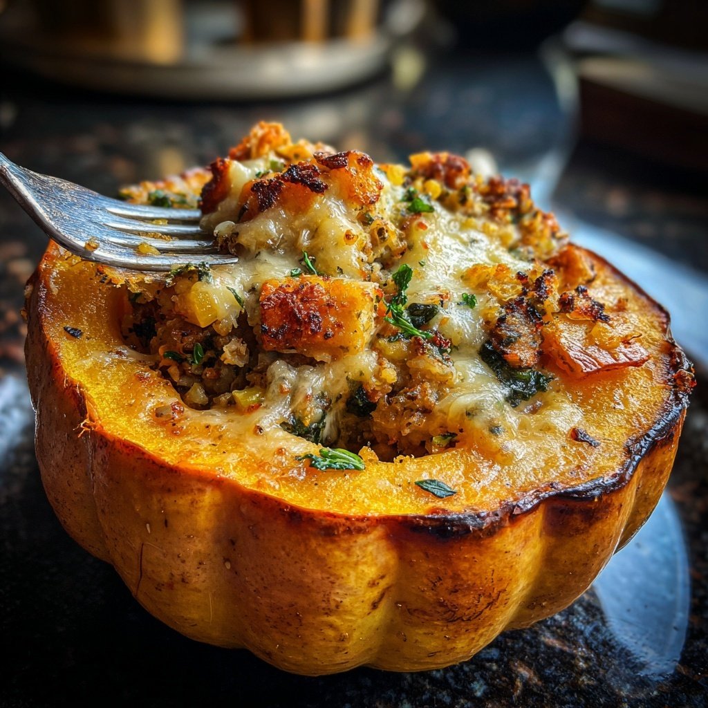 Gefüllter Eichelkürbis Genuss