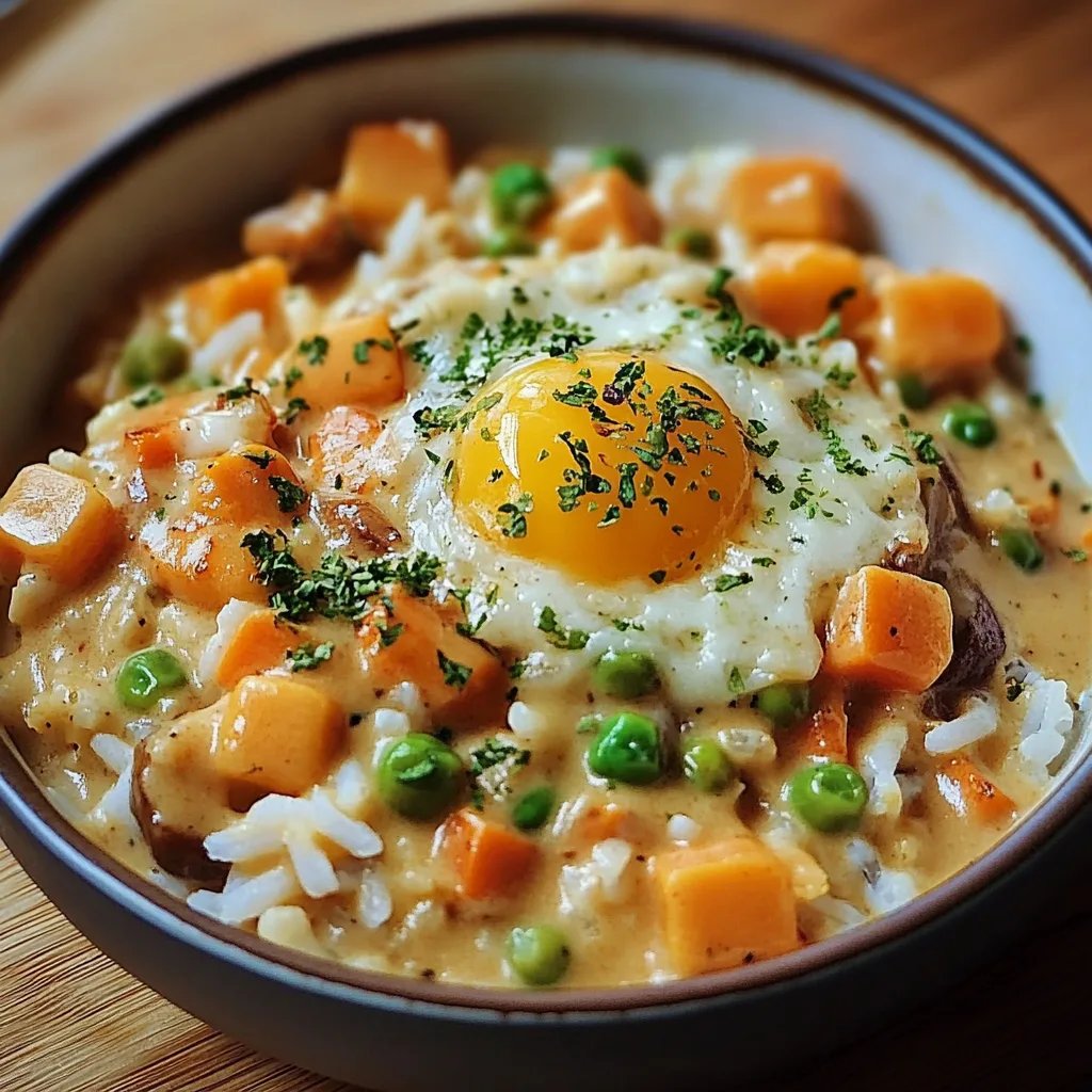 Reis mit Gemüse-Frischkäse-Sauce