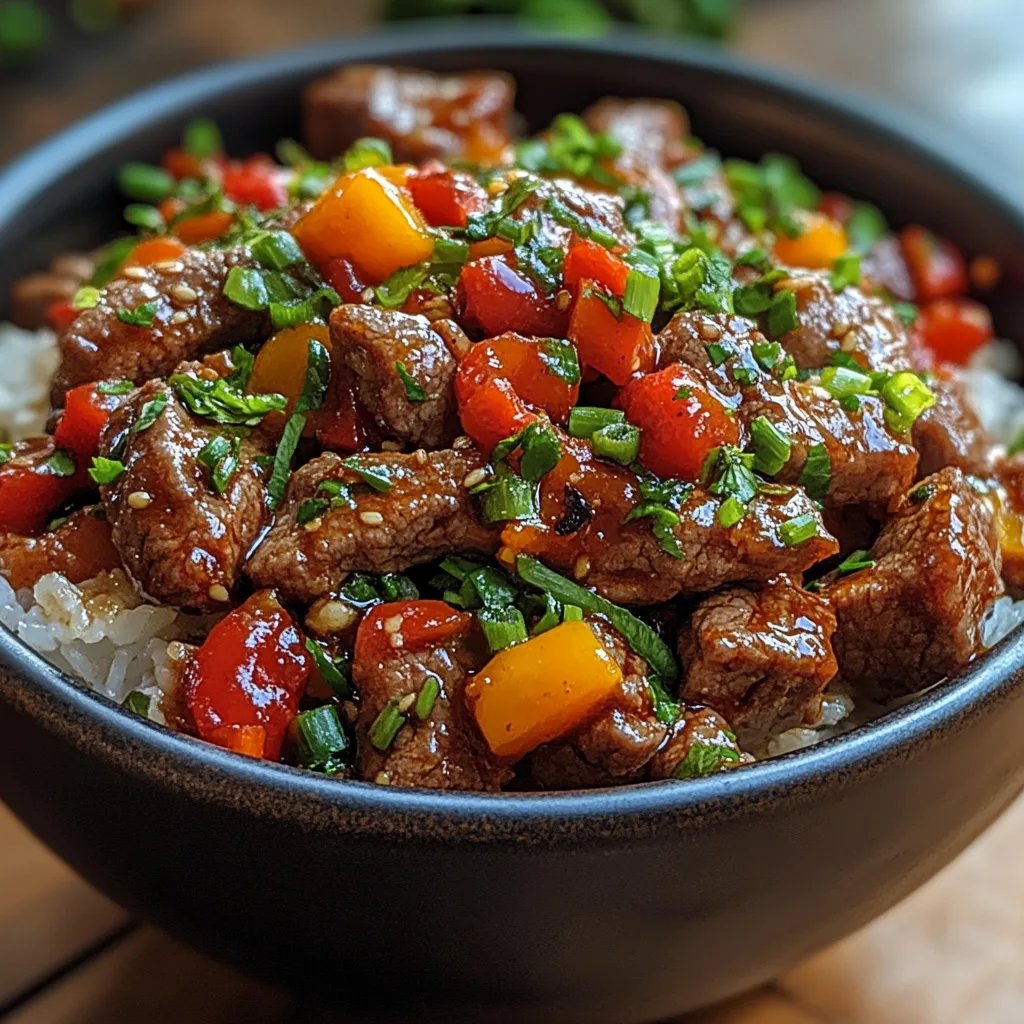 <p>Reisschüssel mit Rindfleisch und Paprika: Das Unglaublich Ultimative Rezept für Geschmack</p>