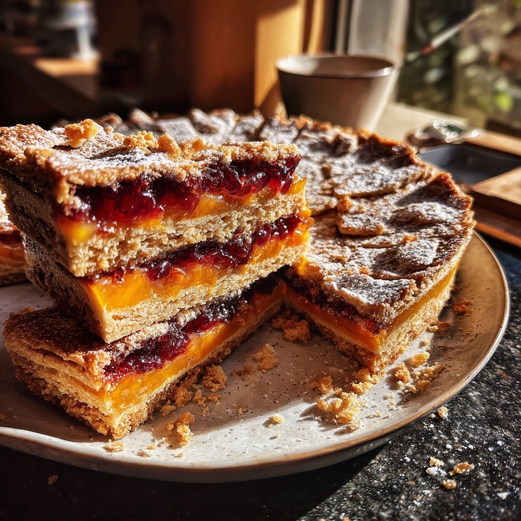 Einfache Marmelade Torten mit Gebäck