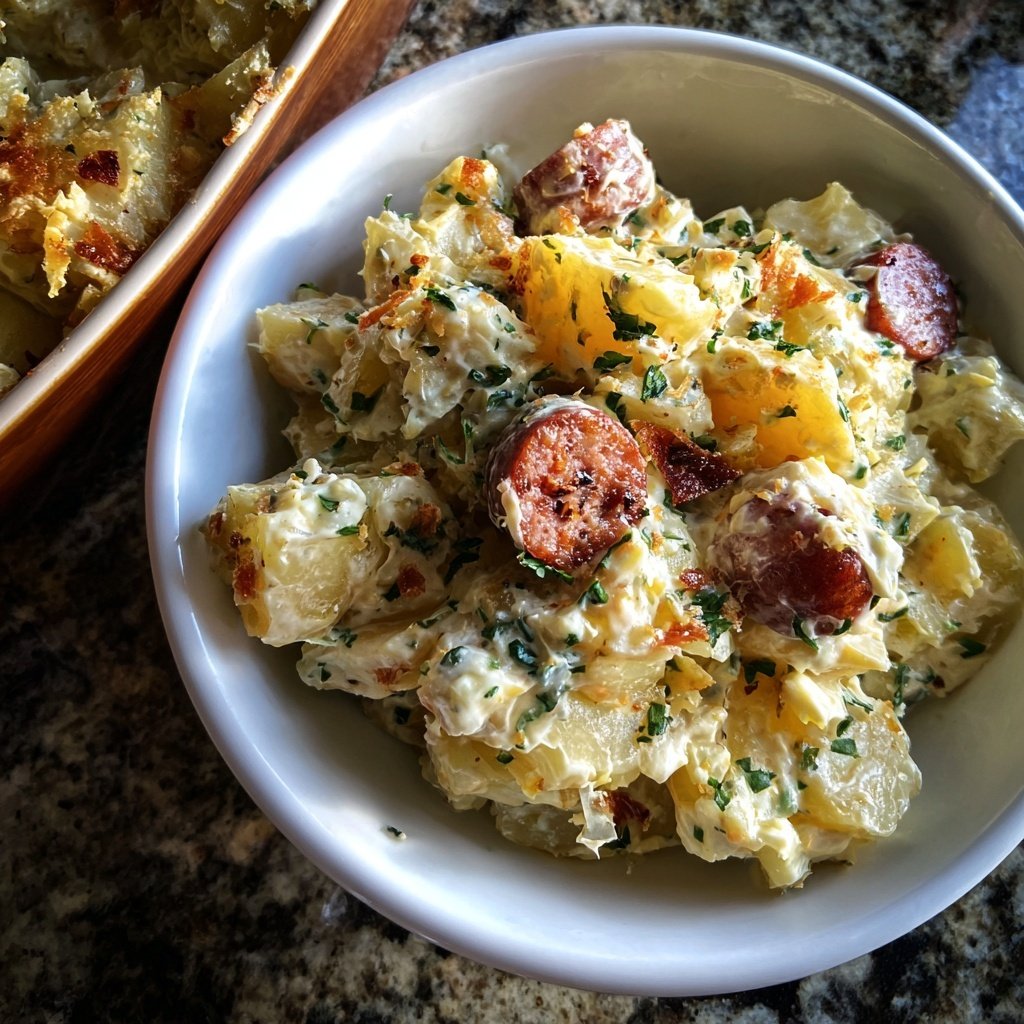Kartoffelsalat mit Würstchen als klassisches Heiligabend-Essen​