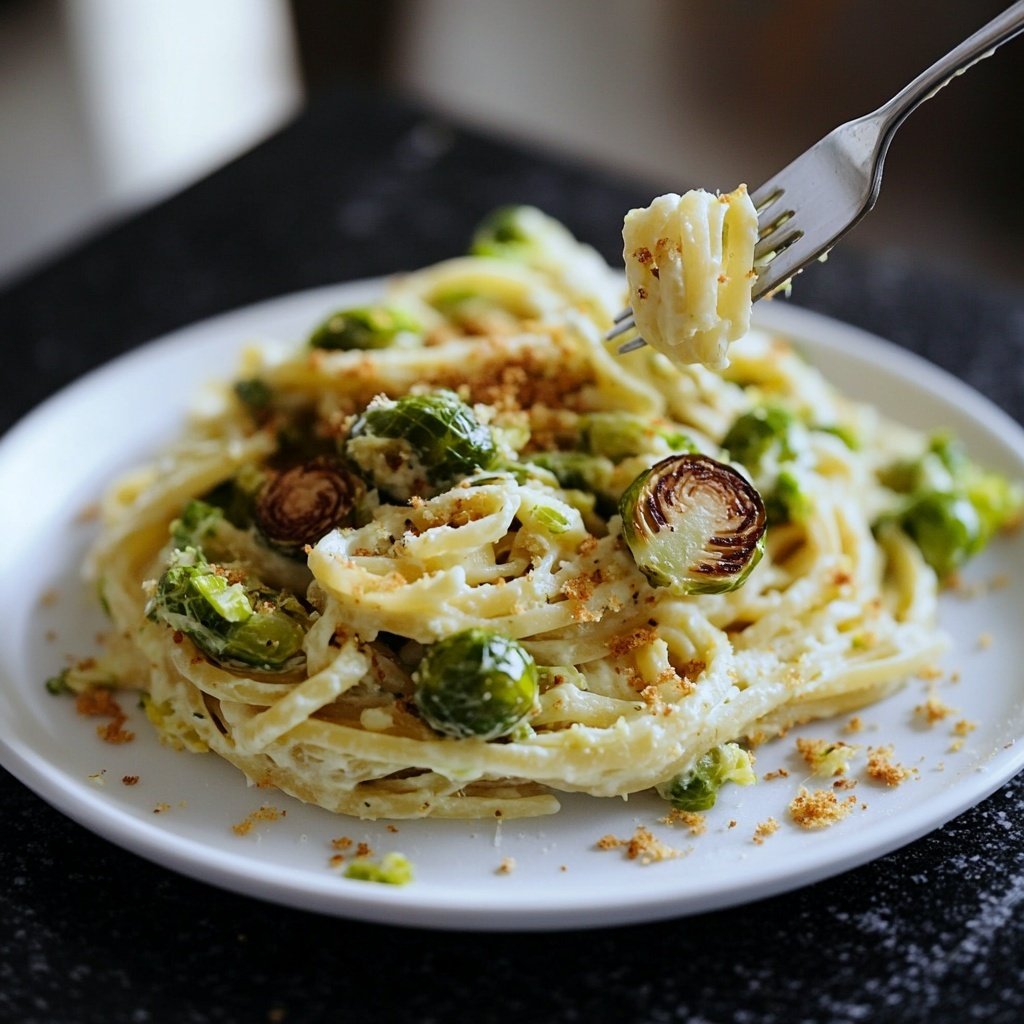 Spaghetti mit Rosenkohl