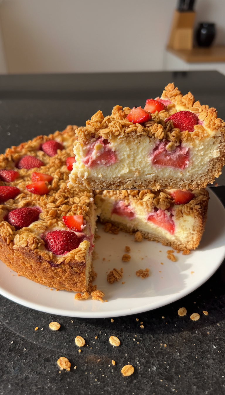 Granola Erdbeer Käsekuchen Oats​