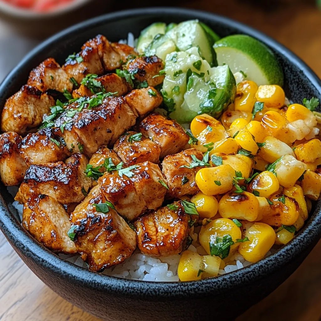 Hähnchen-Reis-Bowl mit Street Corn: Eine Unglaublich Ultimative 5-Zutaten-Mahlzeit