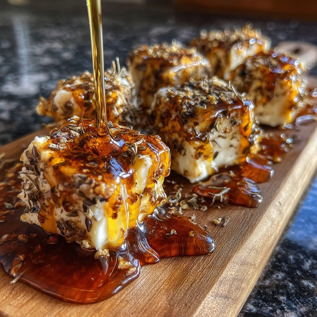 Ziegenkäsepralinen mit Honig und Thymian