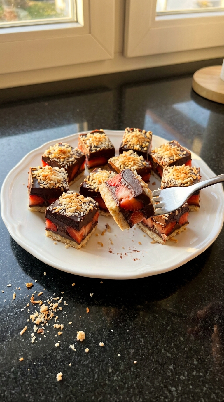 Kokos Schoko Erdbeer Häppchen​