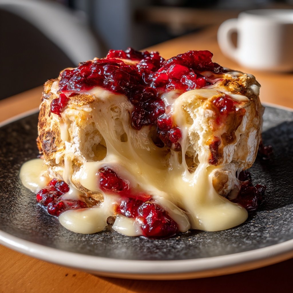 Gebackener Camembert mit Cranberry Kompott