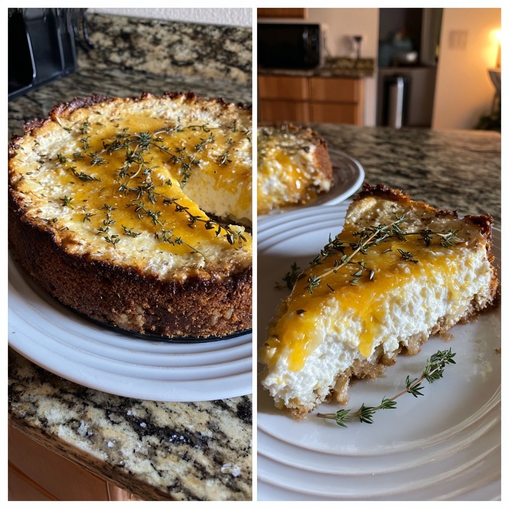 Ziegenkäse Kuchen Honig Thymian