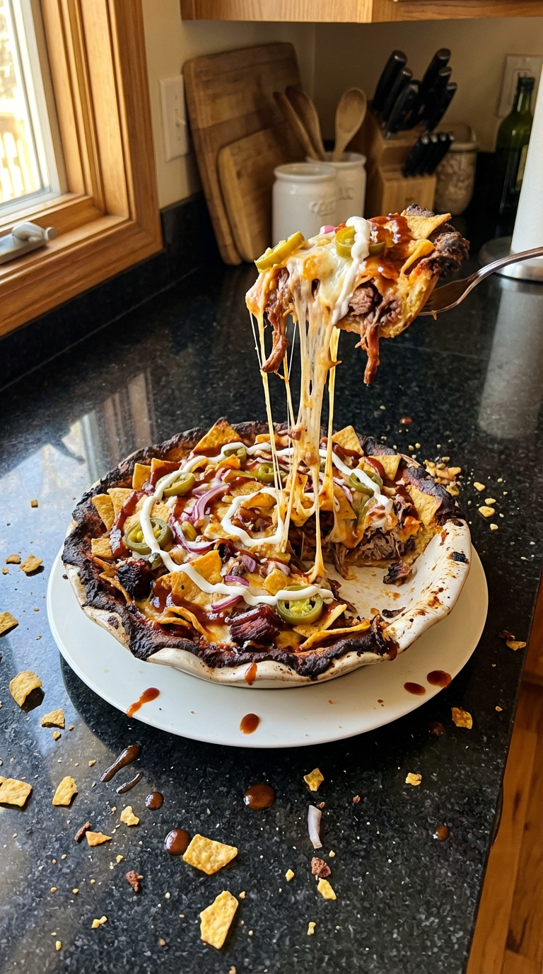 BBQ Brisket Nacho Pie​