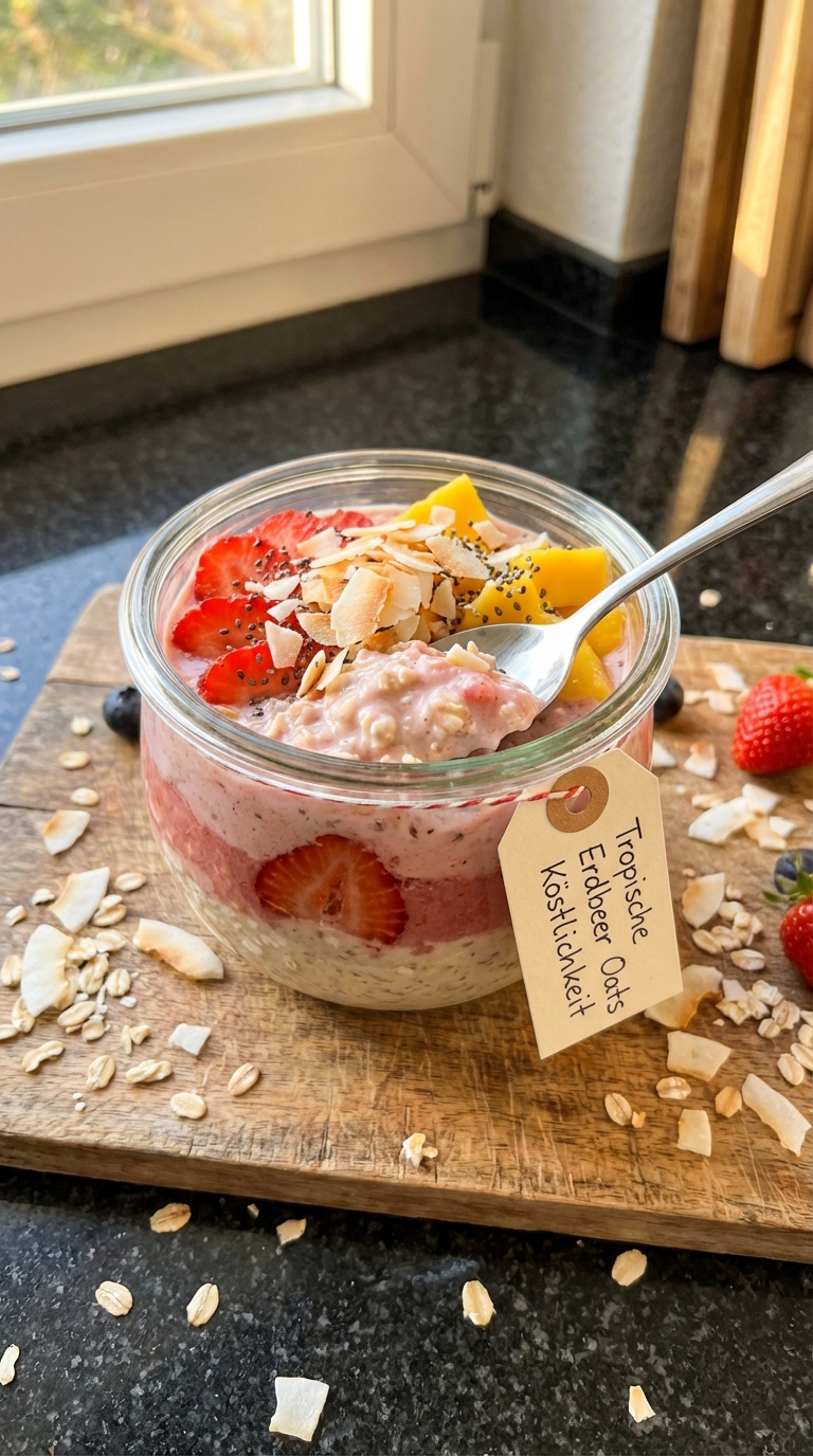 Tropische Erdbeer Oats Köstlichkeit​