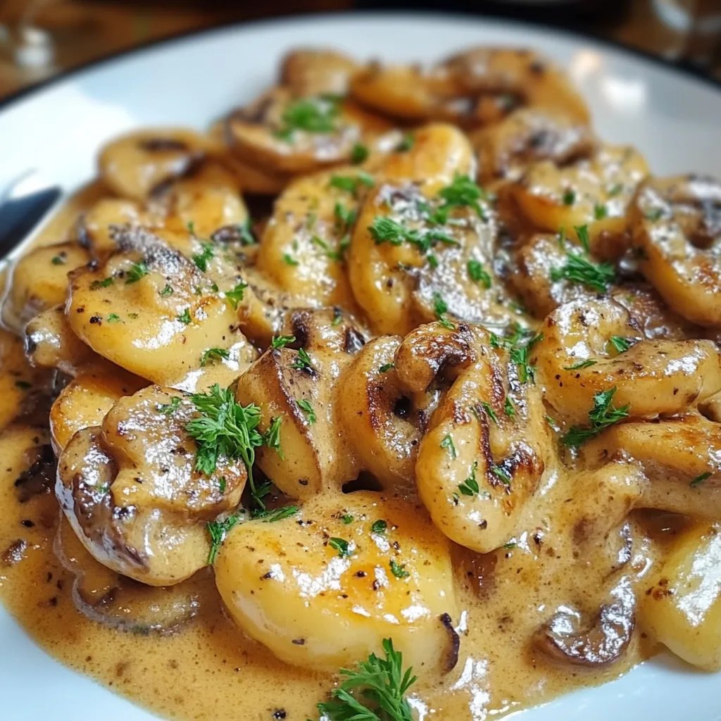 Cremige Gnocchi-Pilz-Pfanne