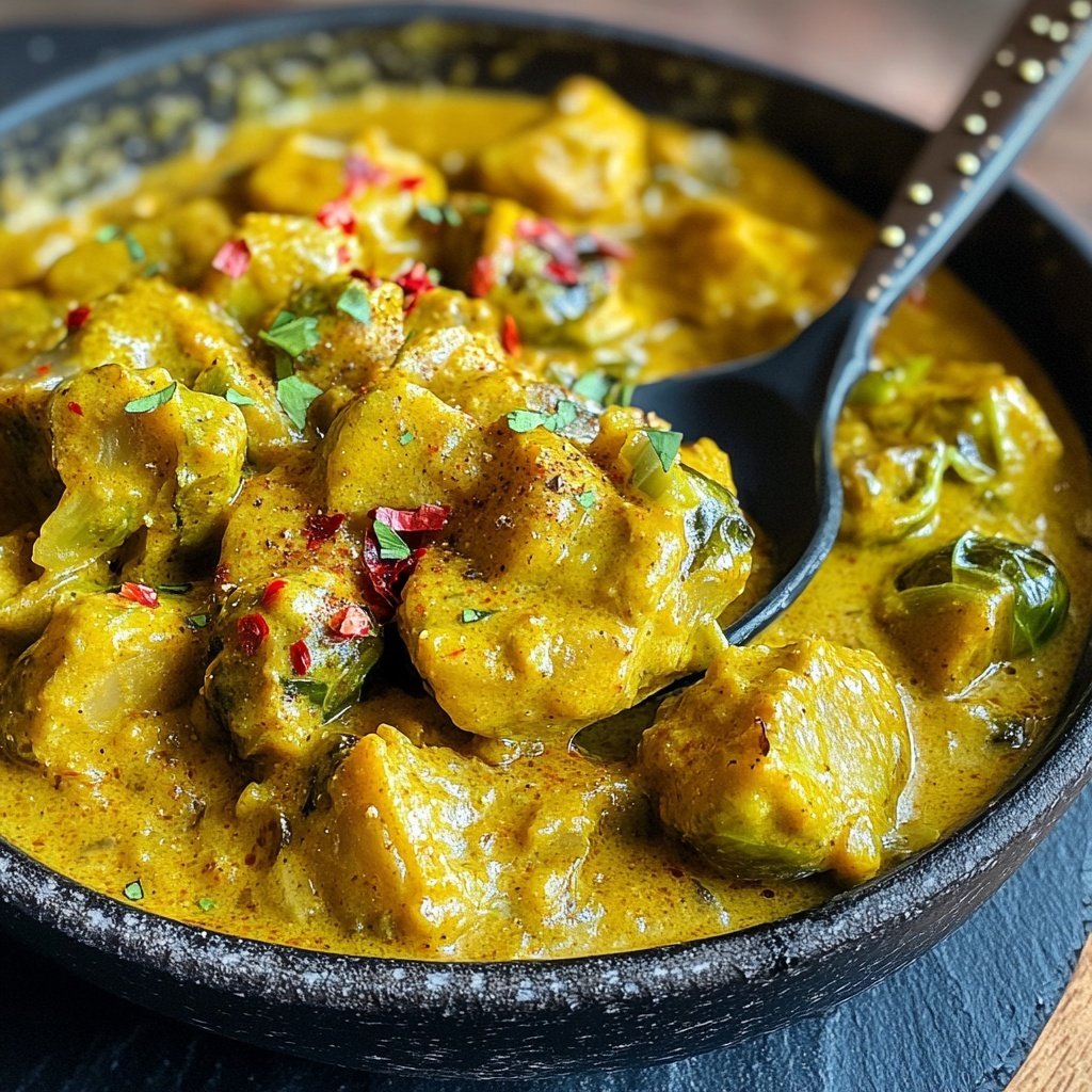 Veganes Rosenkohl-Curry