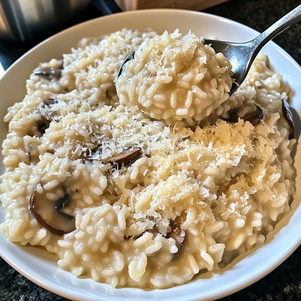 Pilzrisotto mit Parmesan