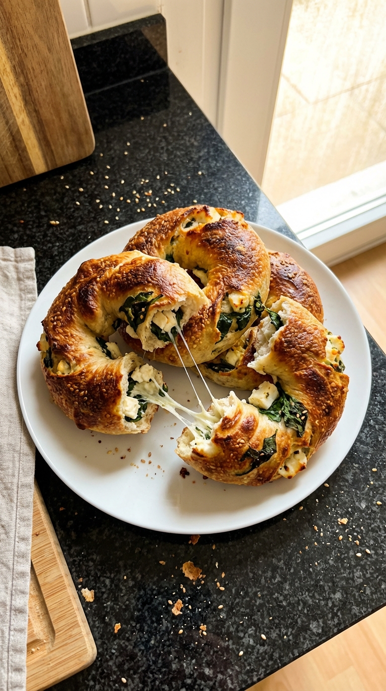 Feta Spinat Bagels​