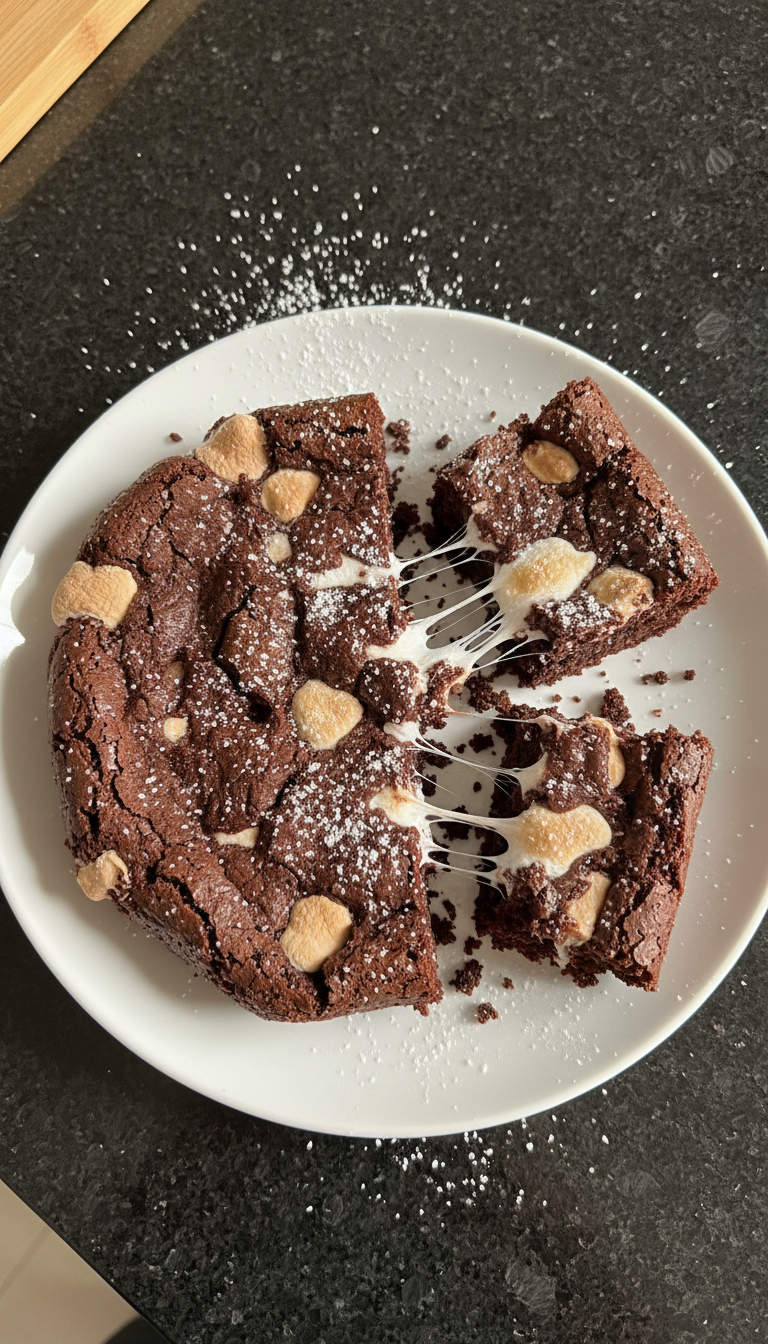 Sauerteig Brownies mit Marshmallows​