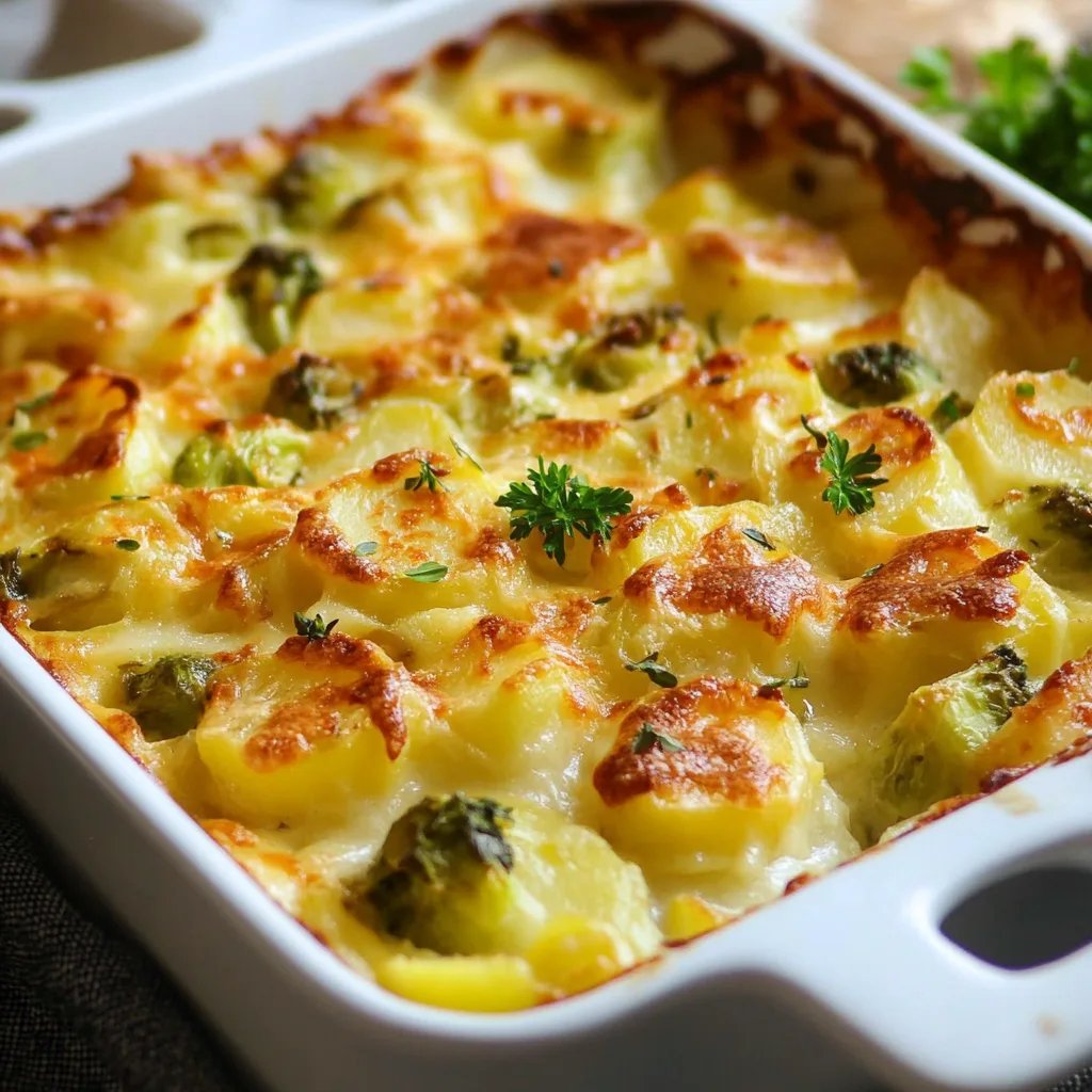 Rosenkohl-Kartoffel-Auflauf