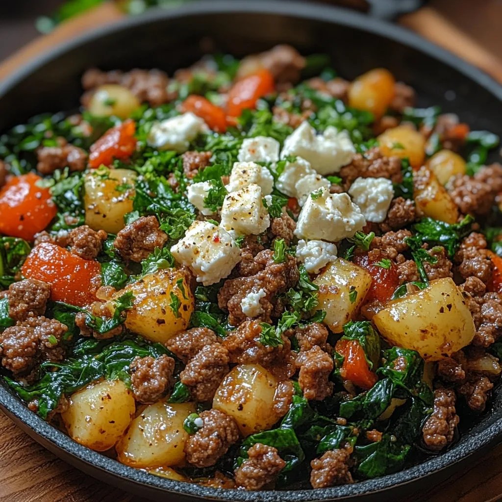 Rinderhackpfanne mit Spinat und Feta: Ein Unglaublich Ultimatives Rezept für 4 Personen