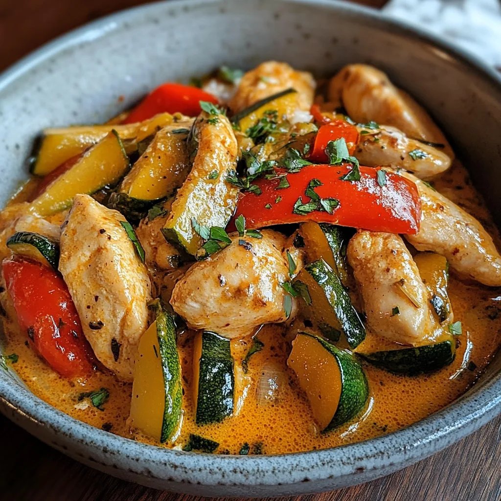 Cremiges Paprika-Zucchini-Hähnchen: An Incredible Ultimate Recipe