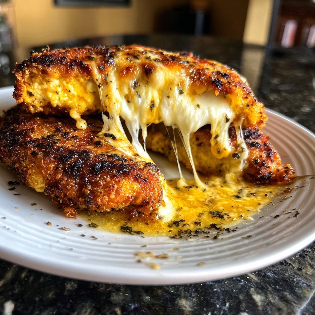 Mozzarella Schnitzel knusprig Käse Mantel