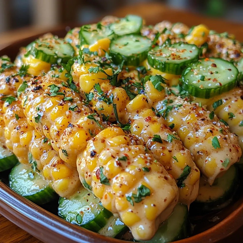 Straßenmais-Cremiger Gurkensalat: Ein Unglaublich Ultimatives Rezept für 4 Personen