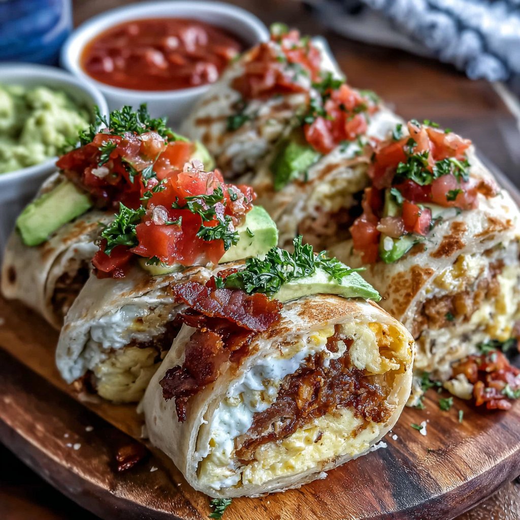 Morgendliche Frühstücks-Burritos für Gruppen