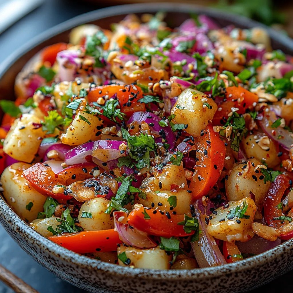 Cremiger Erdnuss-Dressing-Salat: Ein Unglaublich Essenzielles Rezept für 4 Personen