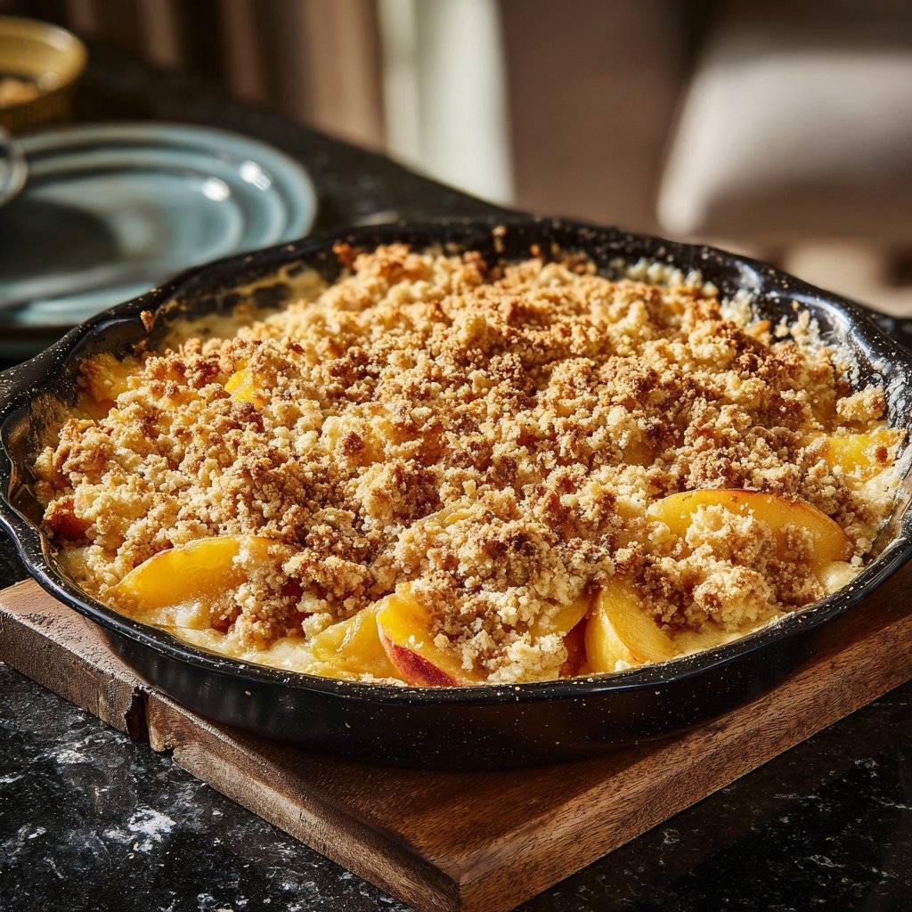 Peachy Cream Cheese Crumble