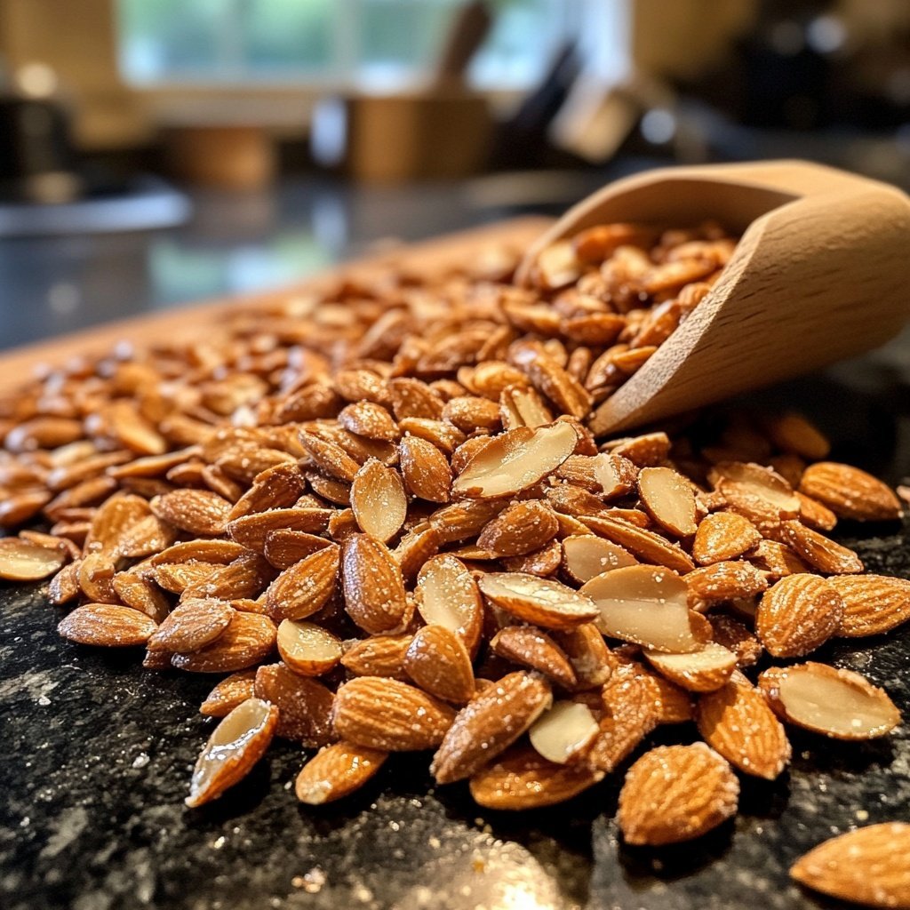 GEBRANNTE MANDELN MIT WENIG ZUCKER